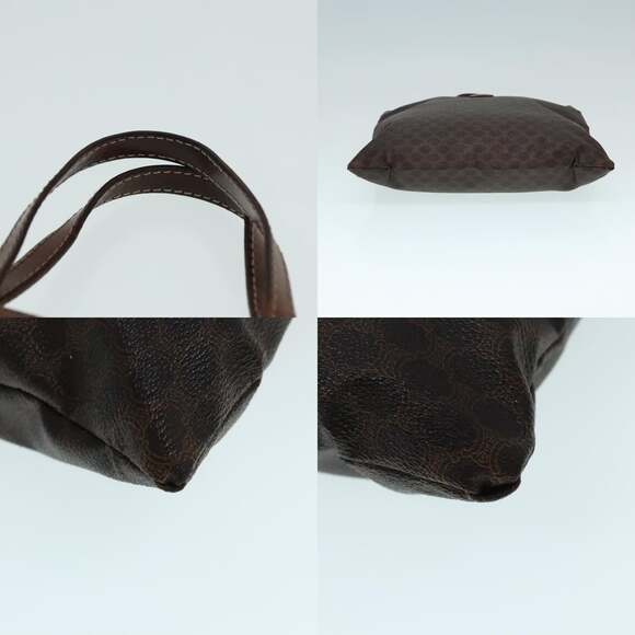 CELINE Macadam Canvas Hand Bag Pvc Leather Brown - Picture 10 of 12